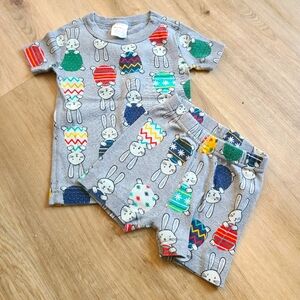 Hanna Andersson Easter bunny egg 2T  pajamas two-piece set PJs